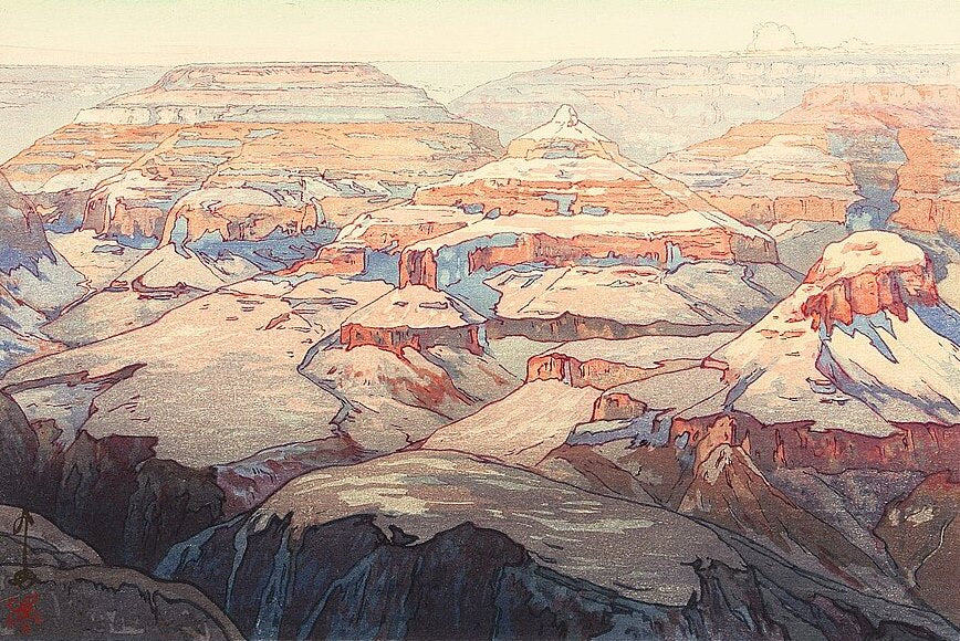 Hiroshi Yoshida The Grand Canyon - Hand Painted Oil Painting