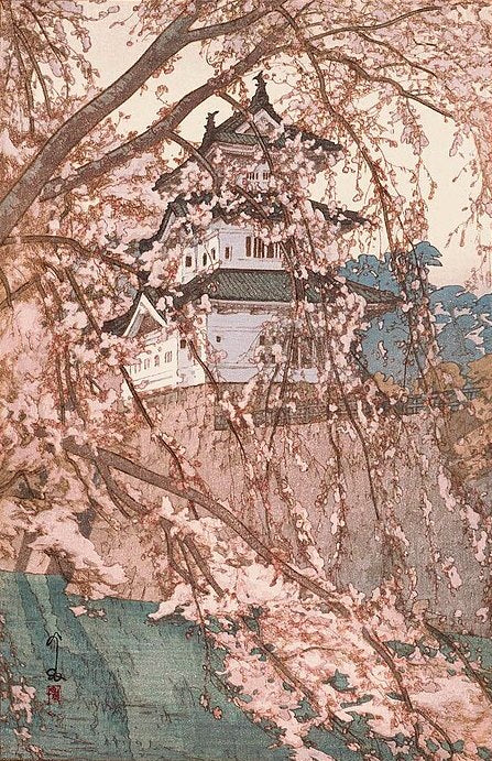 Hiroshi Yoshida Hirosaki Castle - Hand Painted Oil Painting
