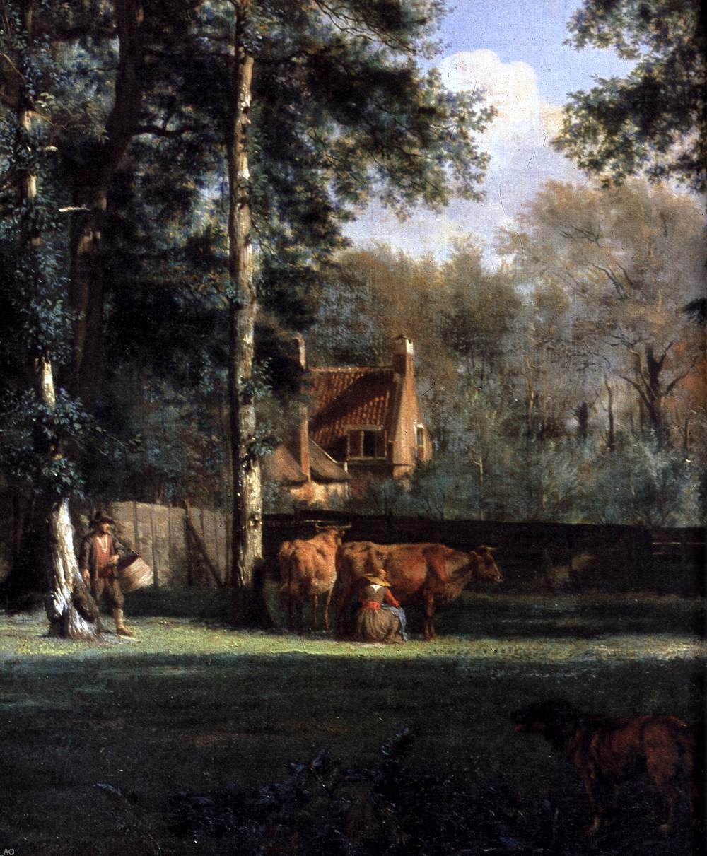 Adriaen Van de Velde The Farm (detail) - Hand Painted Oil Painting