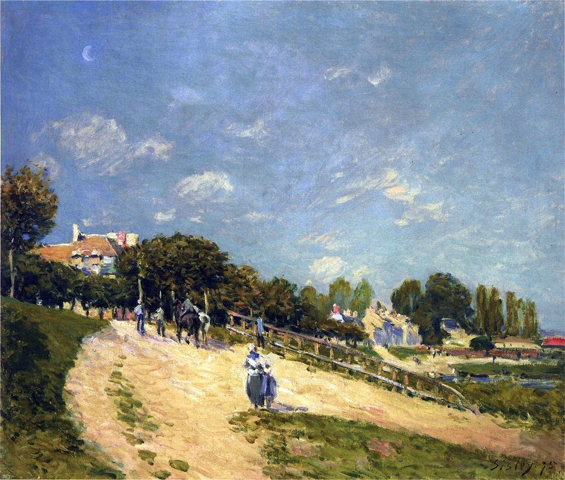 Alfred Sisley Landscape at Andresy - Hand Painted Oil Painting