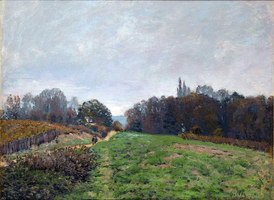 Alfred Sisley Landscape at Louveciennes - Hand Painted Oil Painting