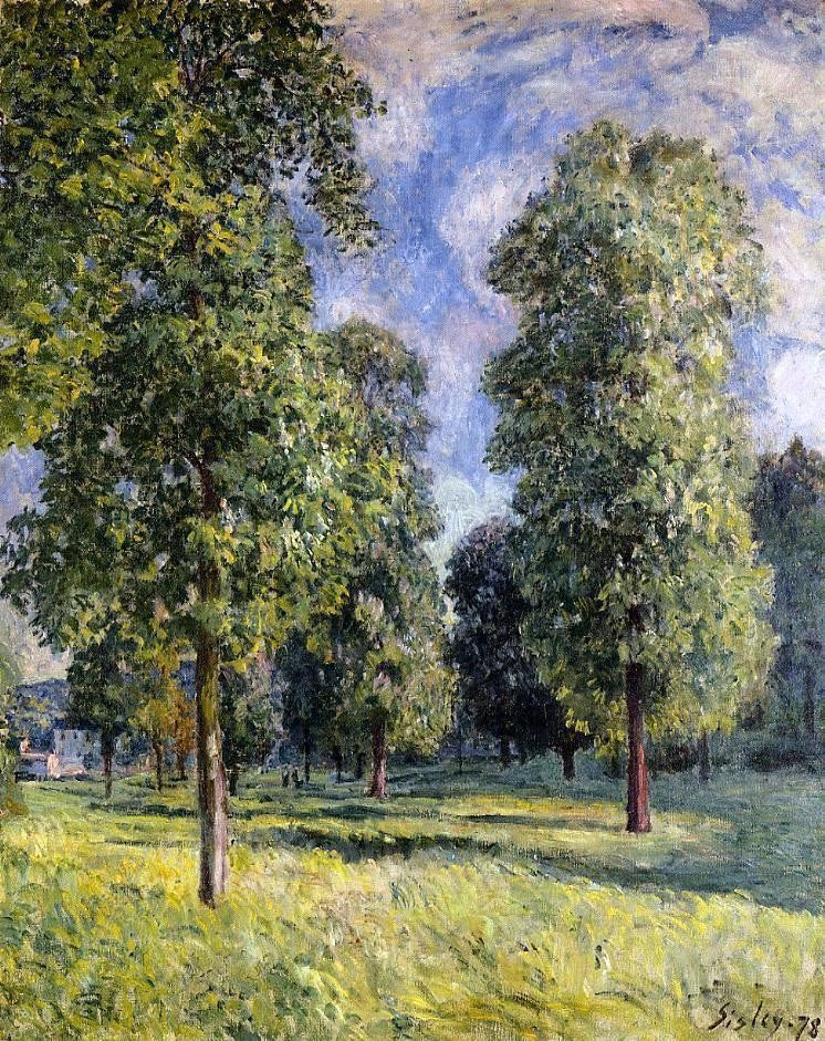 Alfred Sisley Landscape at Sevres - Hand Painted Oil Painting