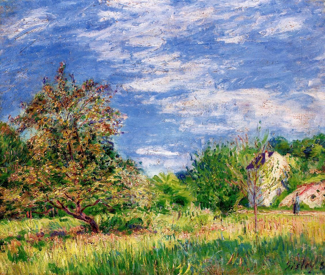 Alfred Sisley Orchard in Spring - Hand Painted Oil Painting