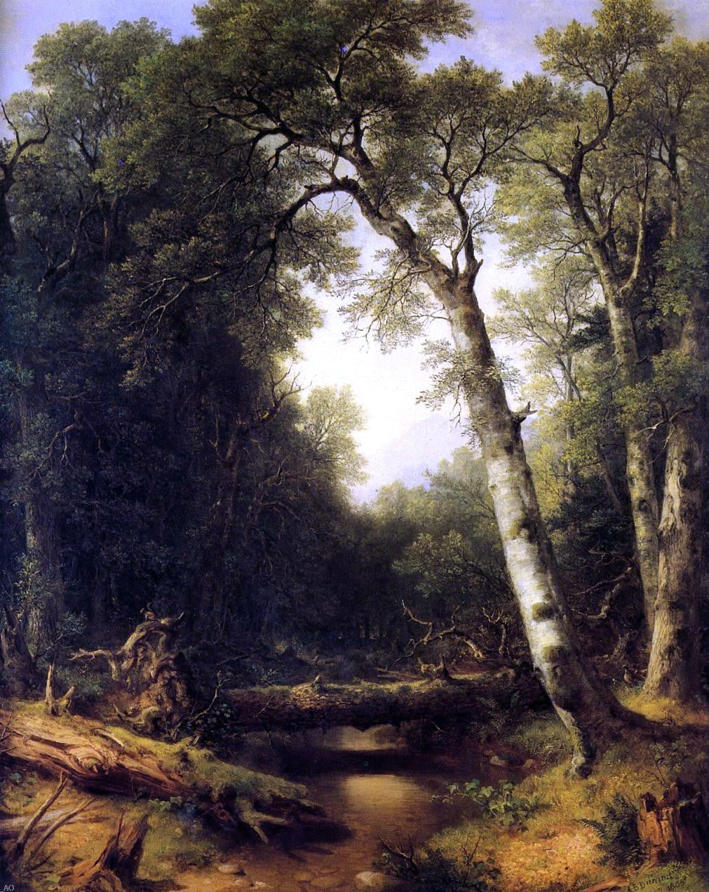  Asher Brown Durand A Study from Nature - Hand Painted Oil Painting