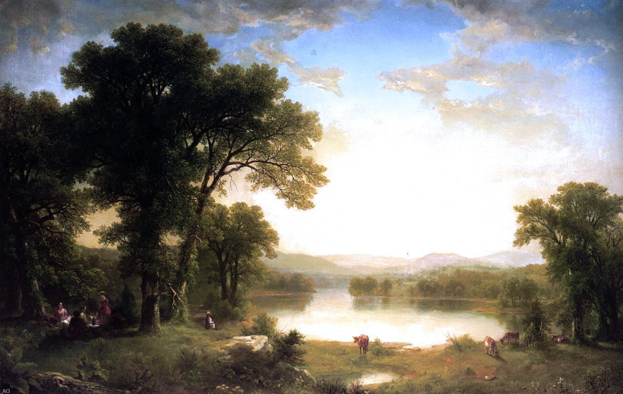 Asher Brown Durand Rocky Cliff - Hand Painted Oil Painting