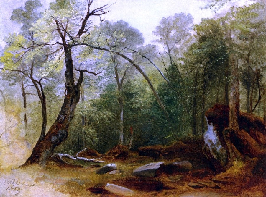 Asher Brown Durand Study of Trees, Marbletown, N.Y. - Hand Painted Oil Painting