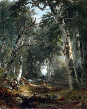 Asher Brown Durand Landscape--Scene from "Thanatopsis" - Hand Painted Oil Painting