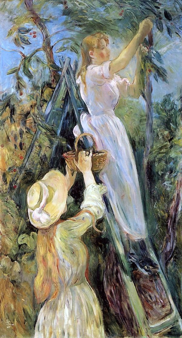 Berthe Morisot The Cherry Tree - Hand Painted Oil Painting