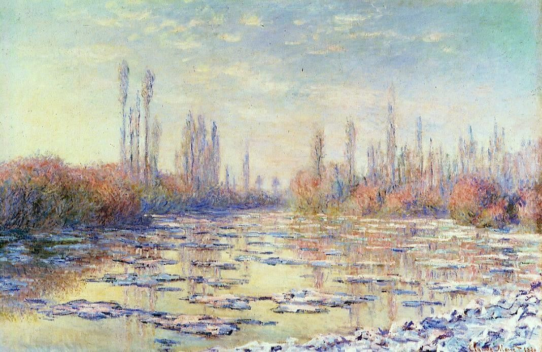 Claude Oscar Monet Floating Ice - Hand Painted Oil Painting