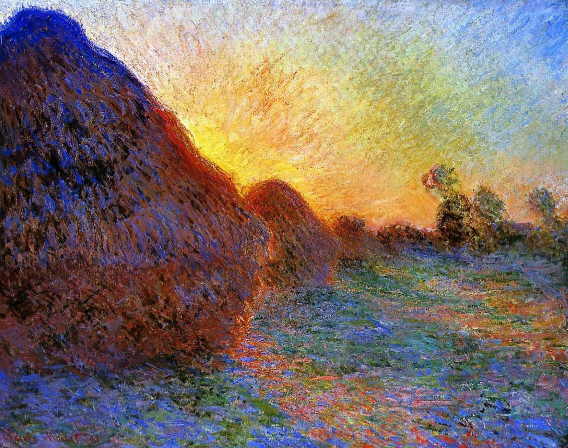 Claude Oscar Monet Grainstacks - Hand Painted Oil Painting