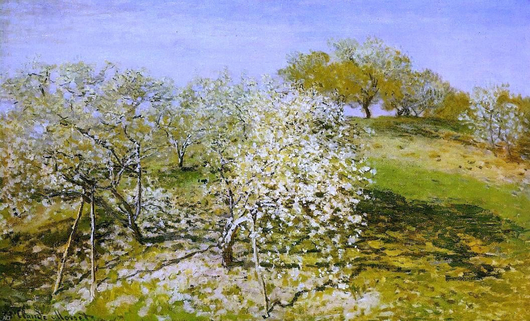 Claude Oscar Monet Springtime (also known as Apple Trees in Bloom) - Hand Painted Oil Painting