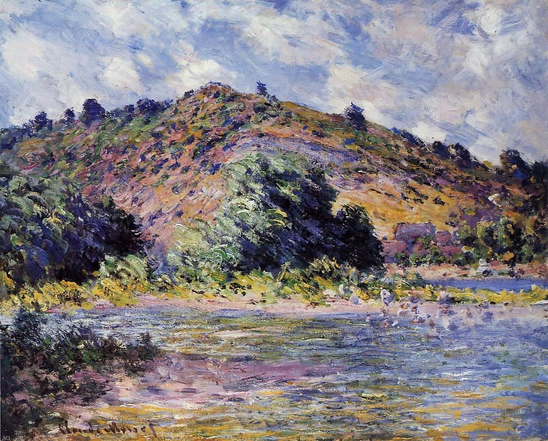 Claude Oscar Monet The Banks of the Seine at Port-Villez - Hand Painted Oil Painting