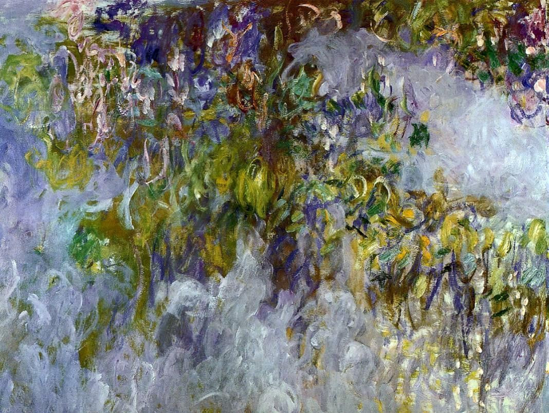 Claude Oscar Monet Wisteria (left half) - Hand Painted Oil Painting