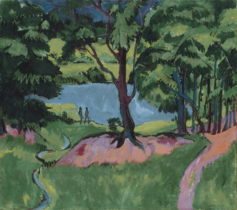 Ernst Ludwig Kirchner Bohemian Forest Lake - Hand Painted Oil Painting