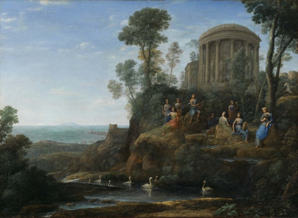 Claude Lorrain Apollo and the Muses on Mount Helicon - Hand Painted Oil Painting