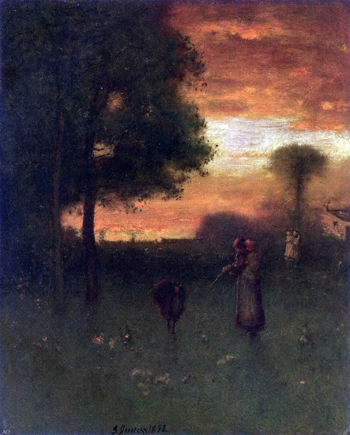  George Inness Sunset - Hand Painted Oil Painting
