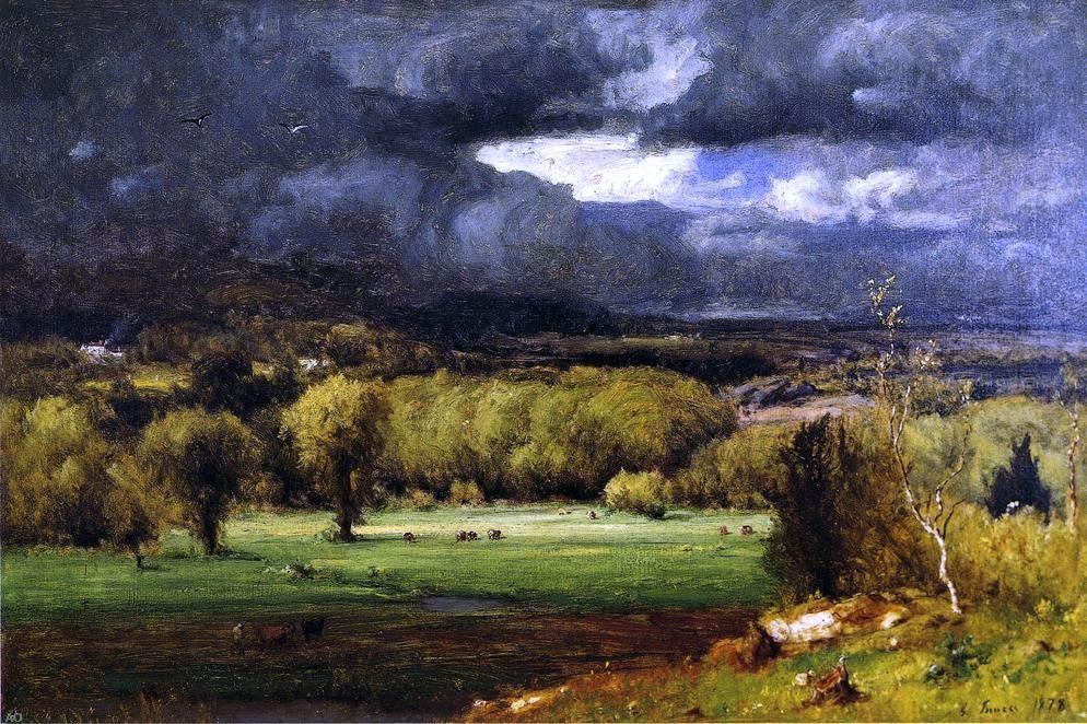 George Inness The Coming Storm - Hand Painted Oil Painting