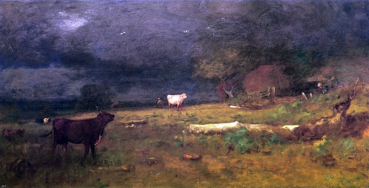 George Inness The Coming Storm (also known as Approaching Storm) - Hand Painted Oil Painting