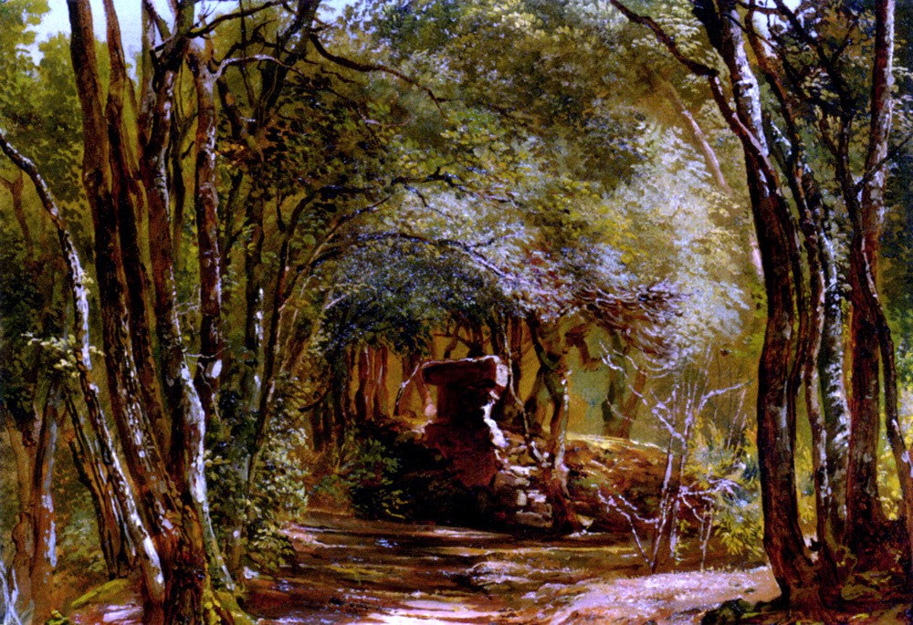 Girolamo Da Carpi Landscape with Magicians - Hand Painted Oil Painting