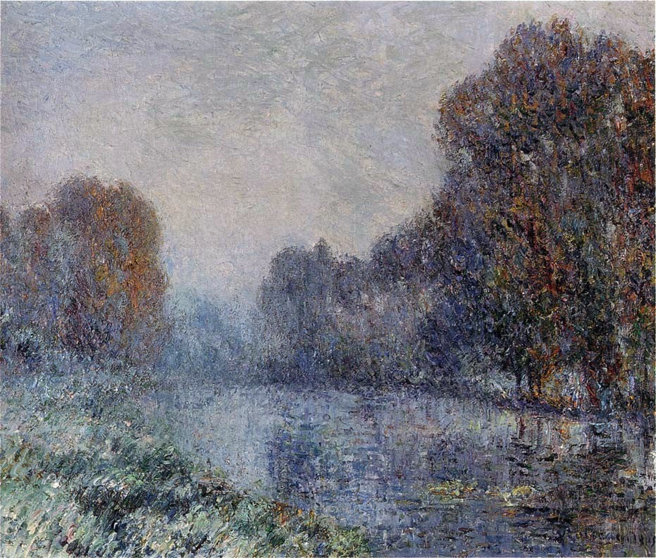 Gustave Loiseau By the Eure River - Hoarfrost - Hand Painted Oil Painting