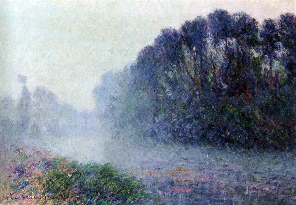 Gustave Loiseau By the Eure River - Mist Effect - Hand Painted Oil Painting