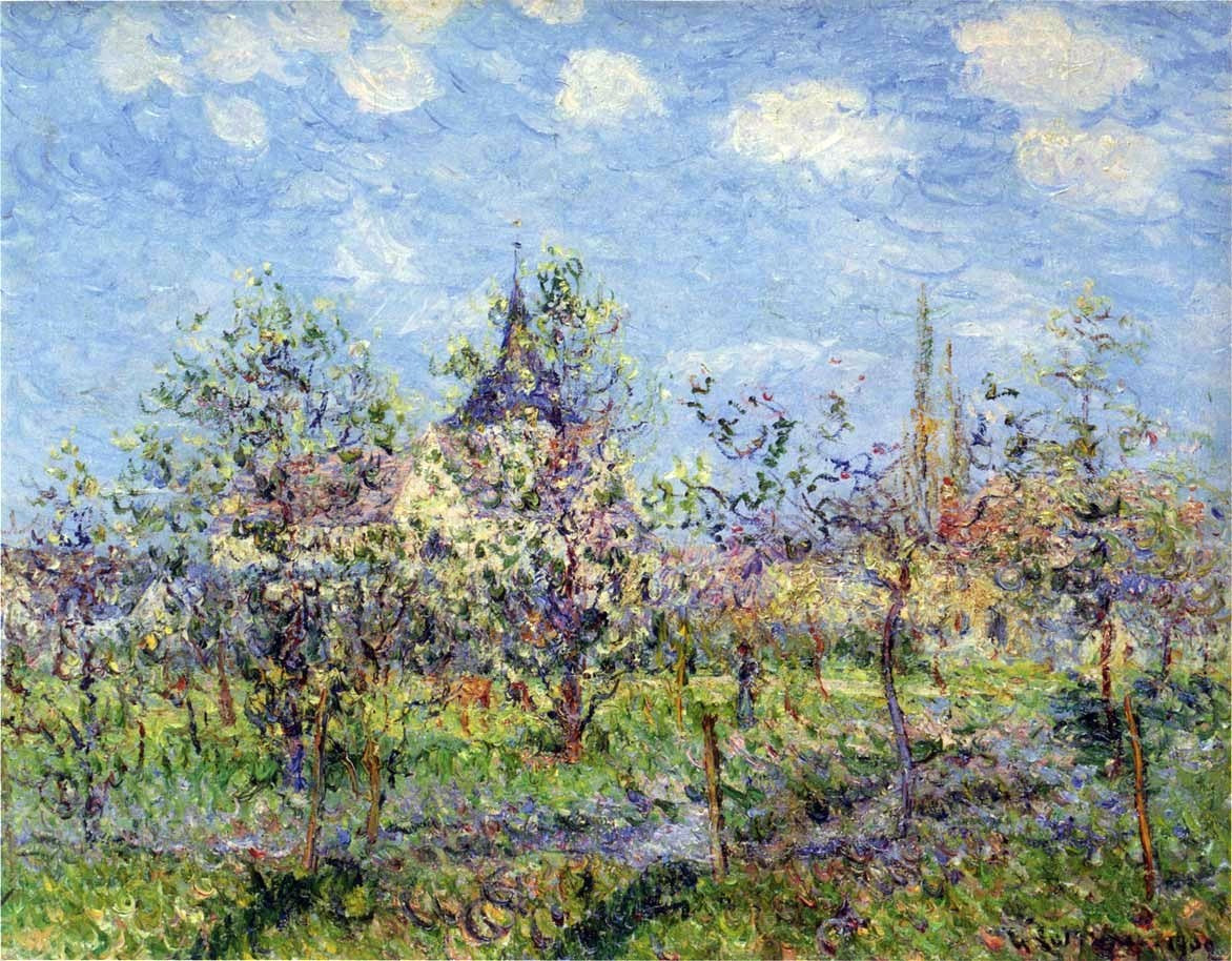 Gustave Loiseau Trees in Bloom - Hand Painted Oil Painting