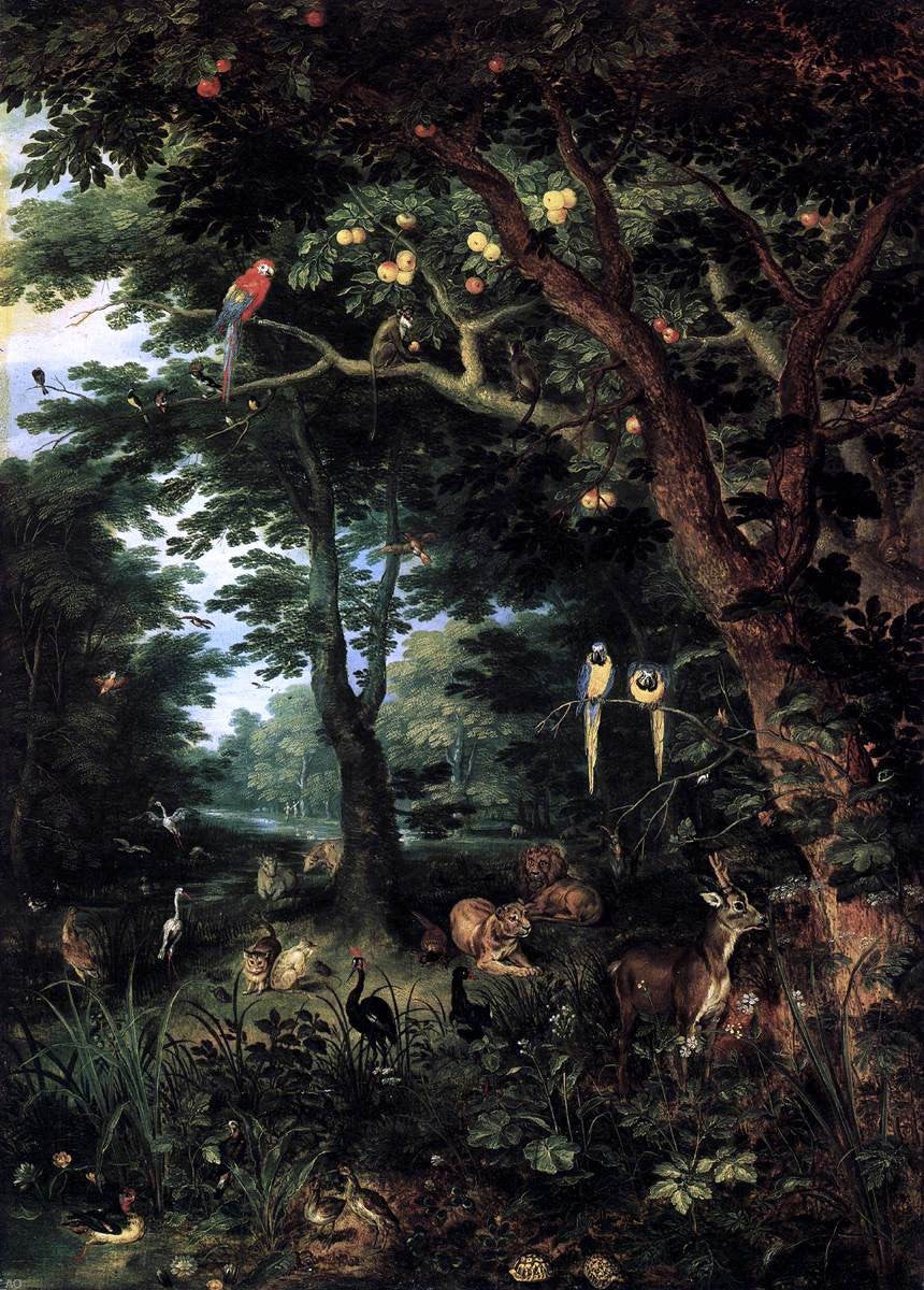 The Younger Jan Brueghel Paradise - Hand Painted Oil Painting