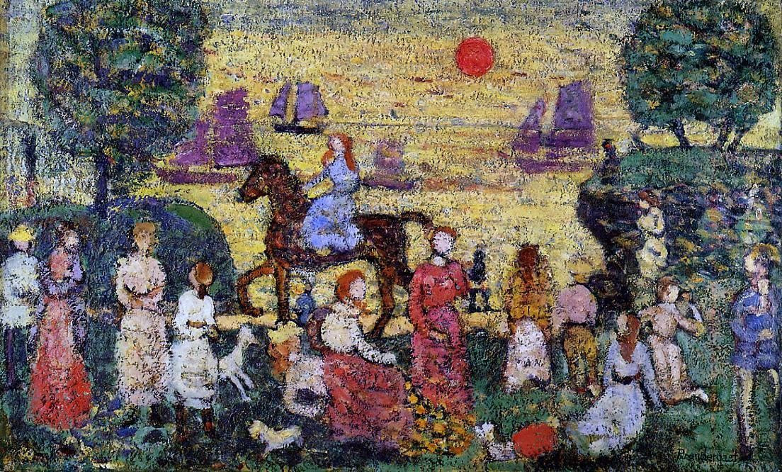 Maurice Prendergast Sunset and Sea Fog - Hand Painted Oil Painting