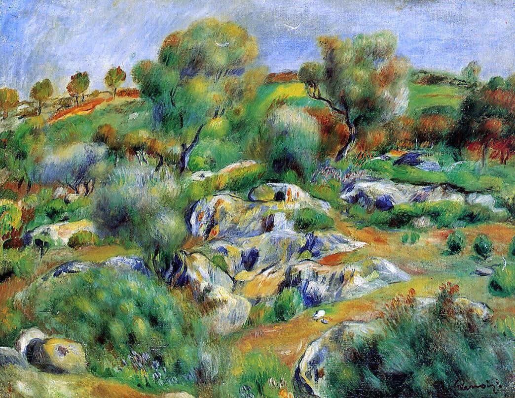 Pierre Auguste Renoir Breton Landscape - Hand Painted Oil Painting