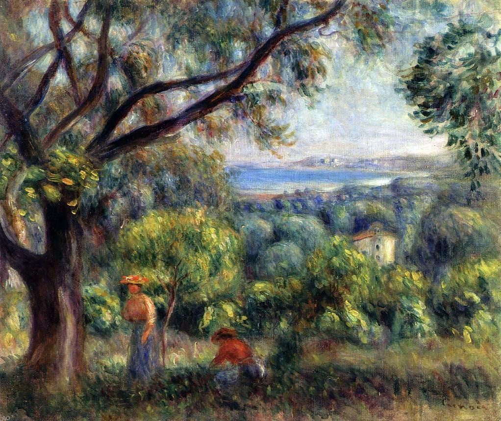 Pierre Auguste Renoir Cagnes Landscape (also known as View of Collettes) - Hand Painted Oil Painting