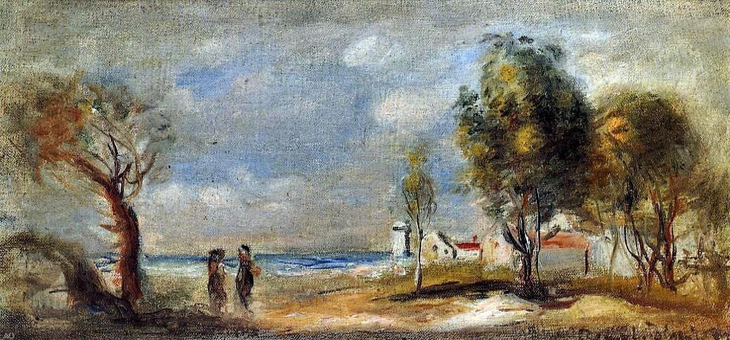 Pierre Auguste Renoir Landscape (after Corot) - Hand Painted Oil Painting