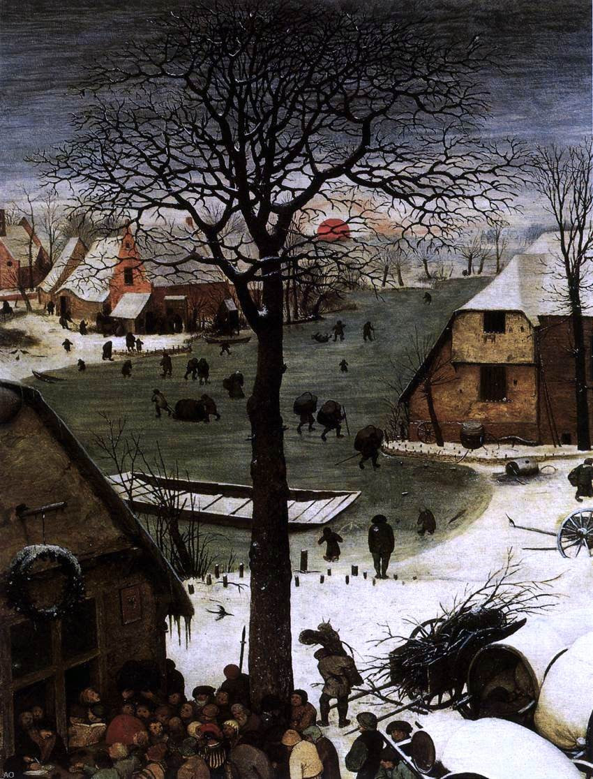 The Elder Pieter Bruegel The Census at Bethlehem (detail) - Hand Painted Oil Painting