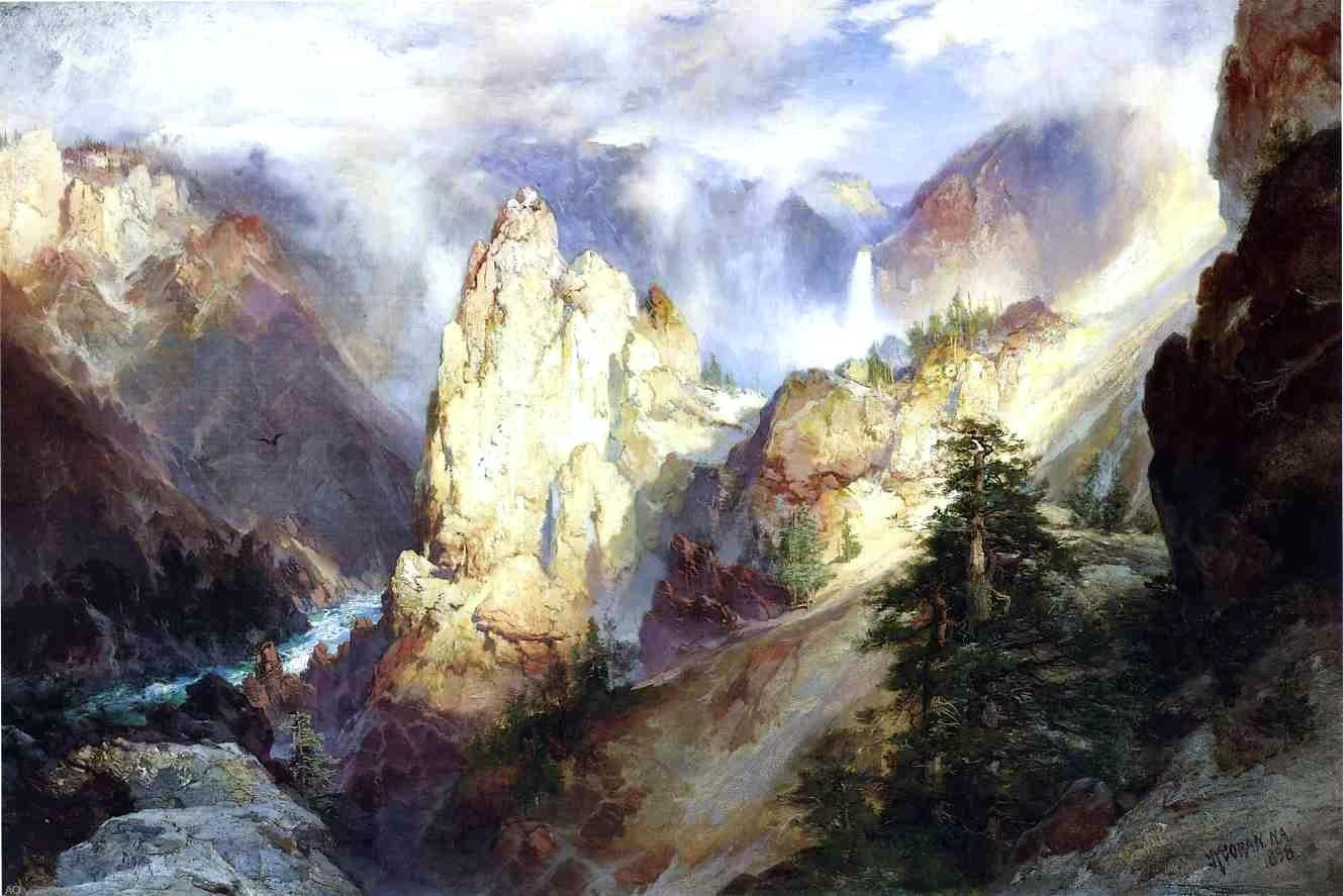 Thomas Moran Landscape - Hand Painted Oil Painting