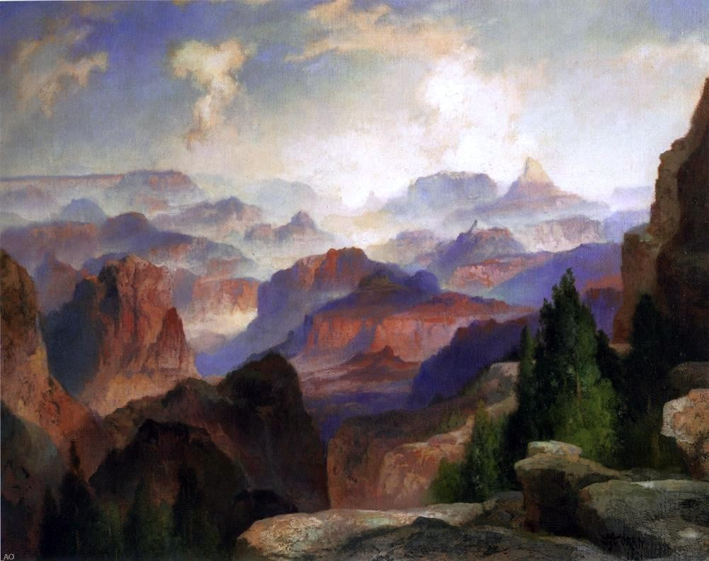 Thomas Moran The Grand Canyon - Hand Painted Oil Painting