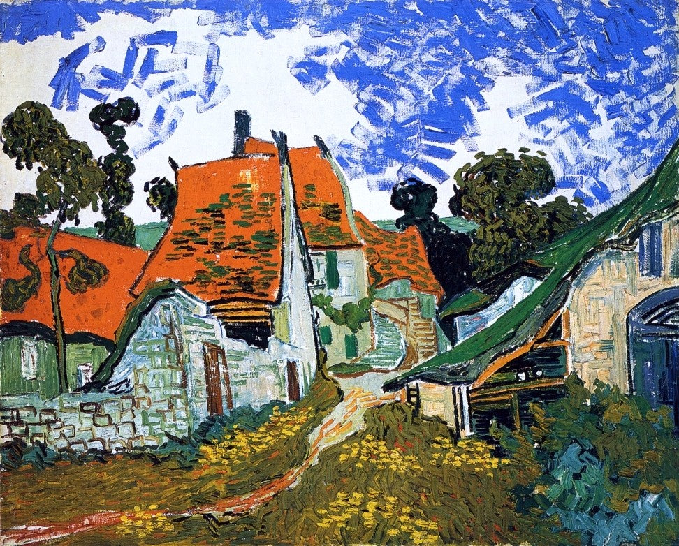 Vincent Van Gogh Village Street - Hand Painted Oil Painting