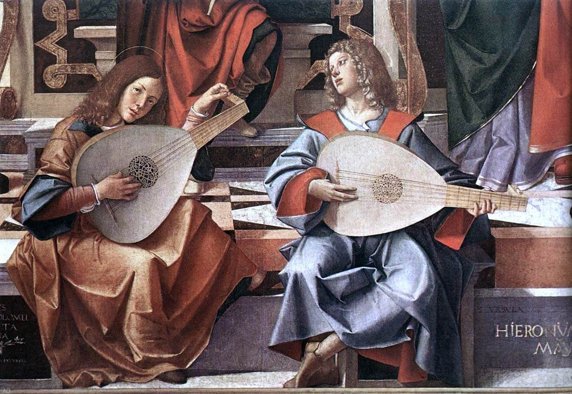 Bartolomeo Montagna Madonna and Child Enthroned with Saints (detail) - Hand Painted Oil Painting