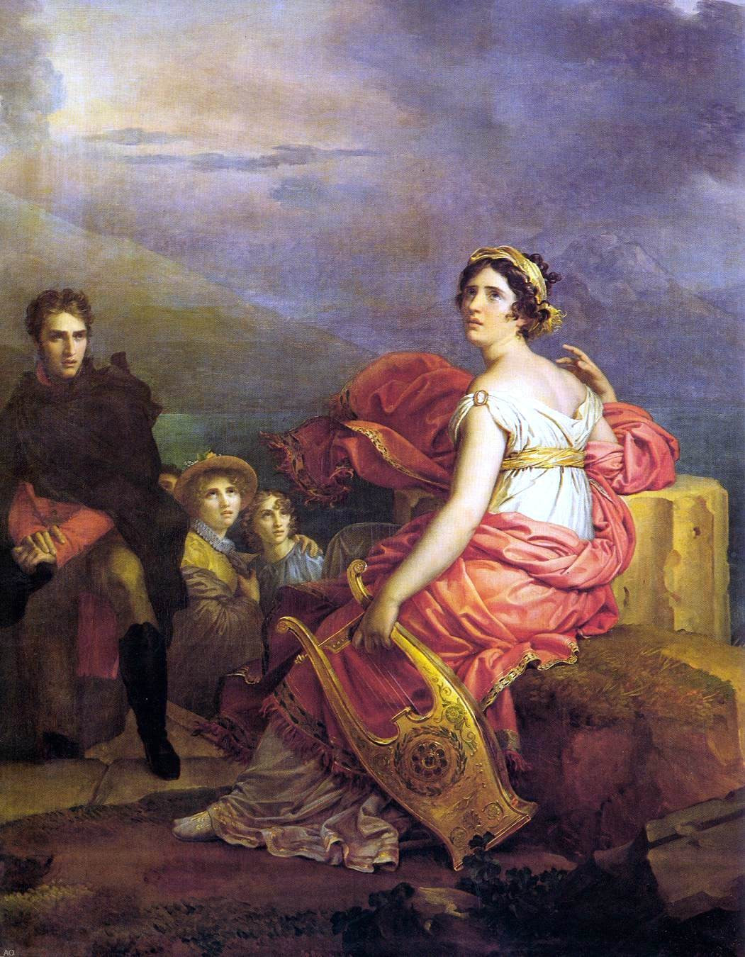 Baron Francois Gerard Corinne at Cape Miseno (detail) - Hand Painted Oil Painting