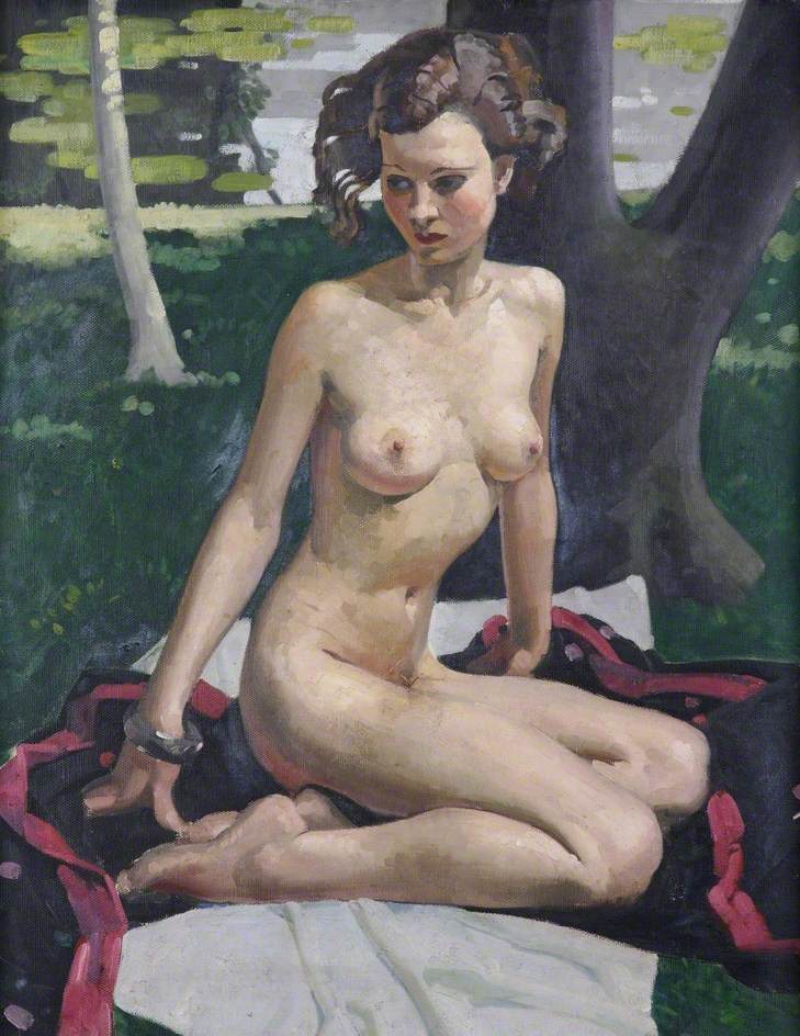 Percy Shakespeare Seated Nude - Hand Painted Oil Painting
