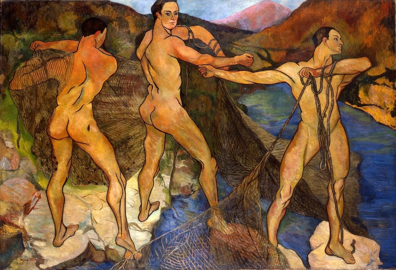 Suzanne Valadon Casting the Net - Hand Painted Oil Painting