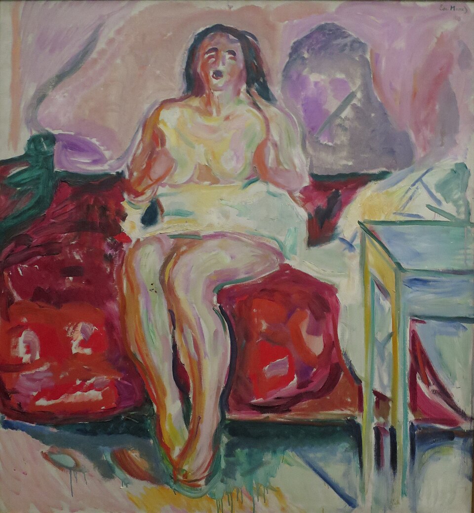 Edvard Munch Morning Yawn - Hand Painted Oil Painting