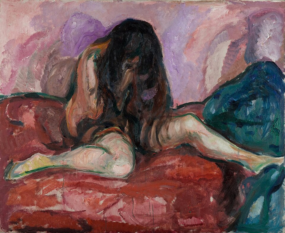 Edvard Munch Weeping Nude - Hand Painted Oil Painting