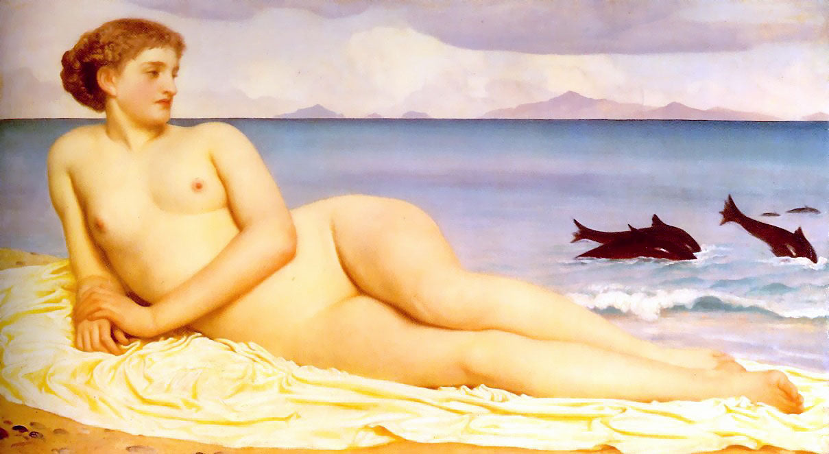 Frederic Leighton Actaea, the Nymph of the Shore - Hand Painted Oil Painting