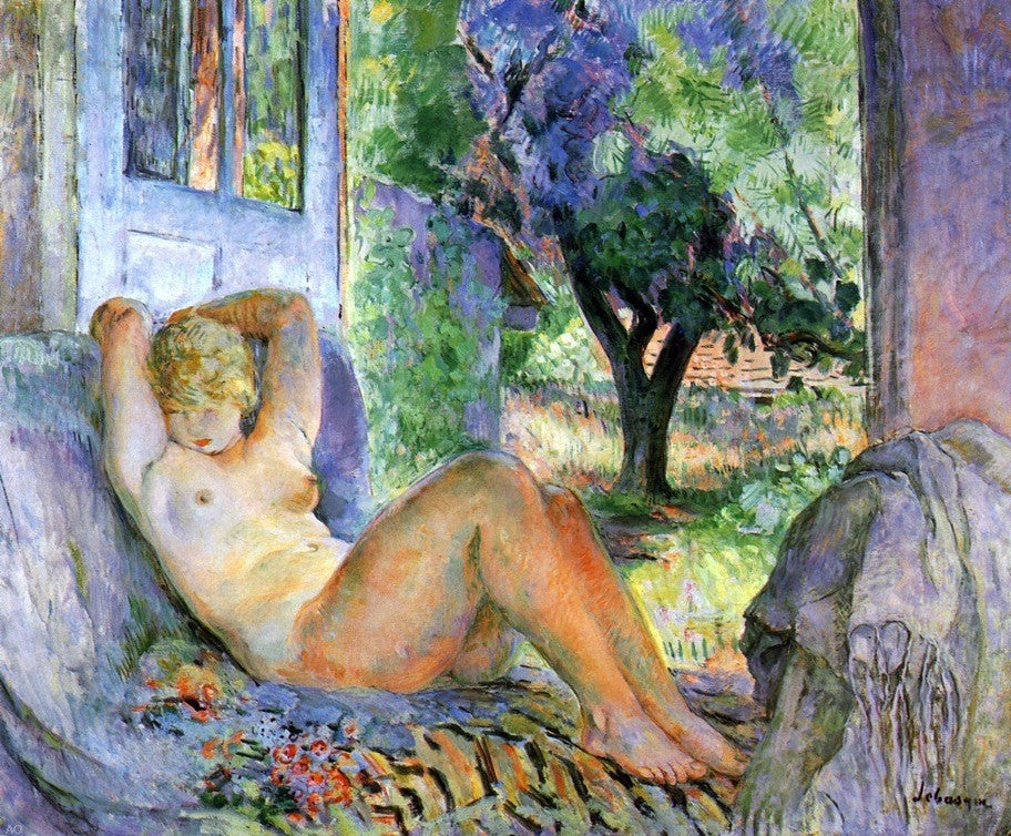 Henri Lebasque A Large Nude - Hand Painted Oil Painting