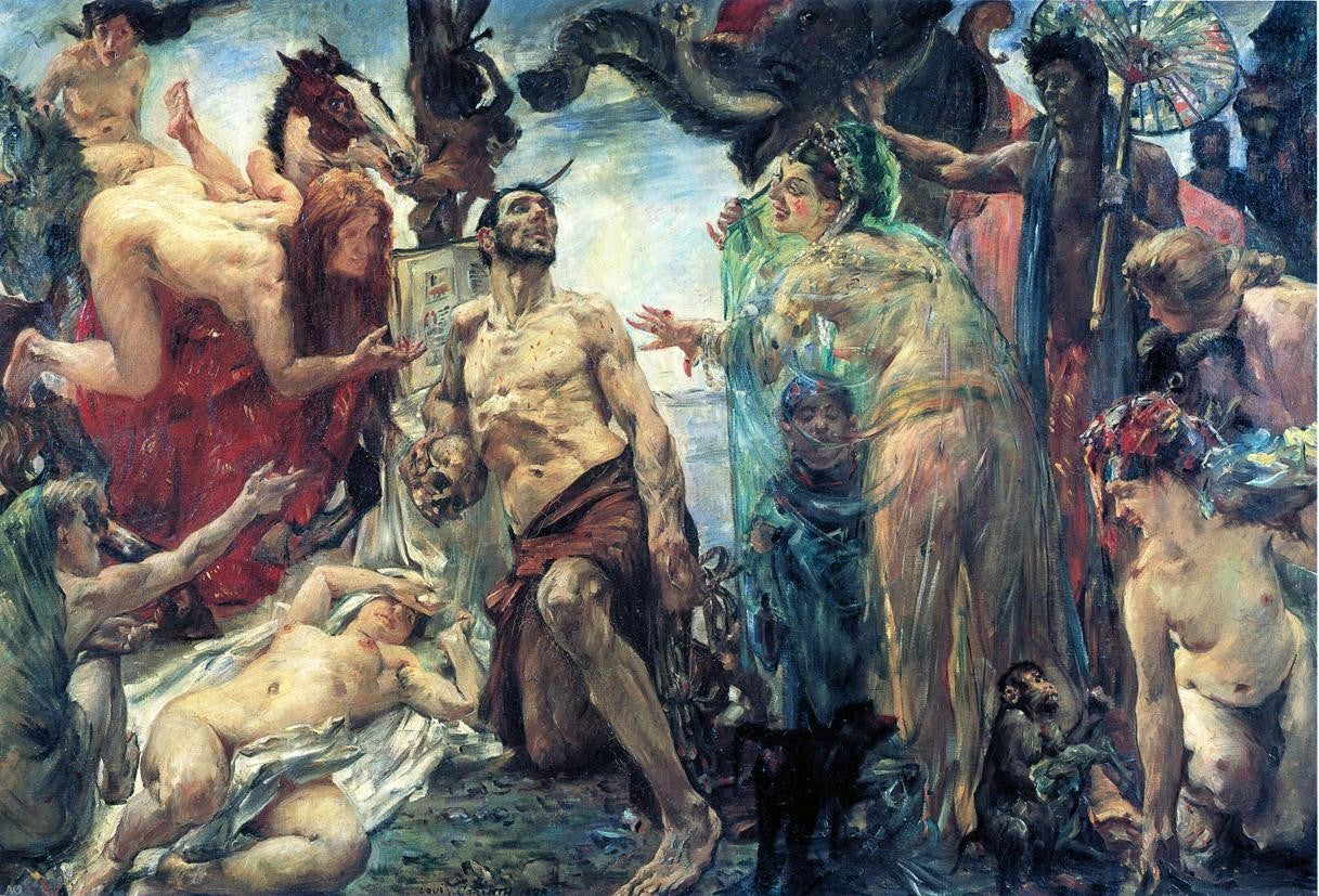 Lovis Corinth The Temptation of Saint Anthony (after Gustave Flaubert) - Hand Painted Oil Painting