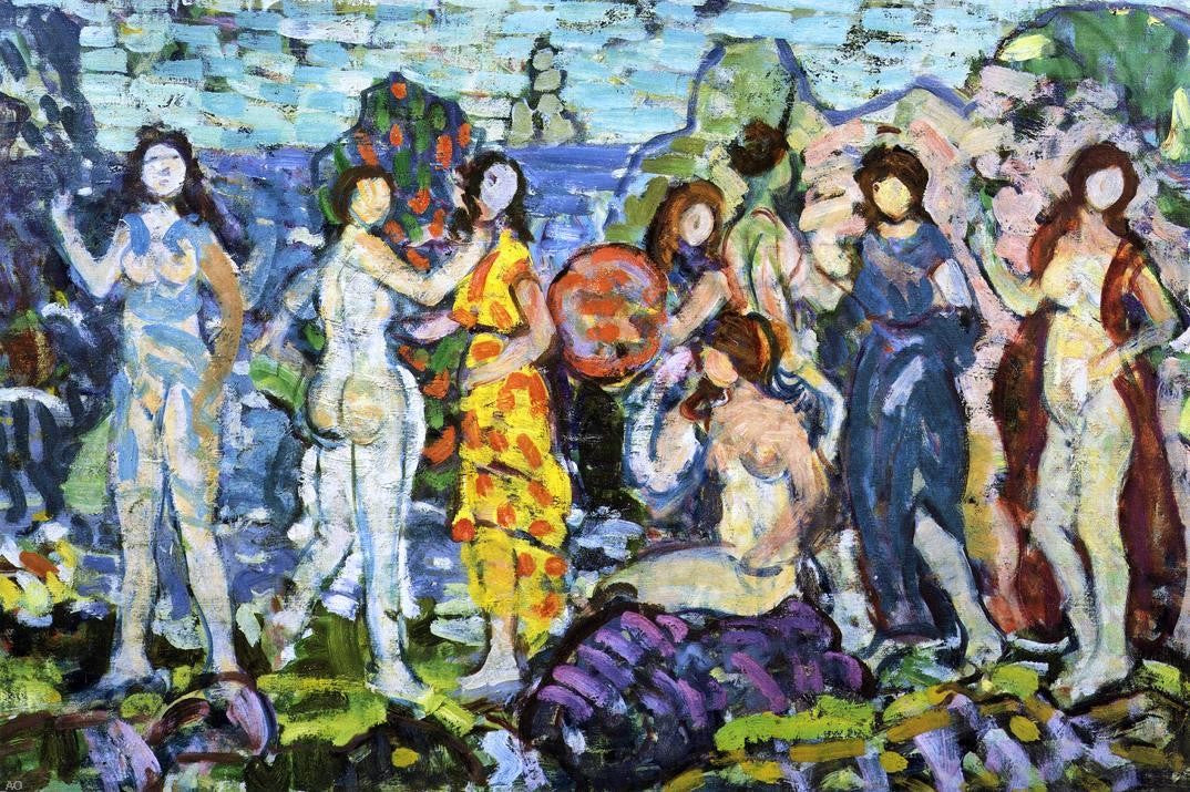  Maurice Prendergast Bathers - Hand Painted Oil Painting