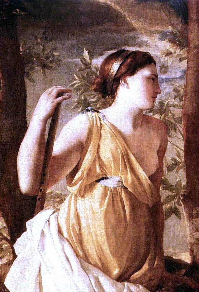 Nicolas Poussin The Inspiration of the Poet (detail) - Hand Painted Oil Painting