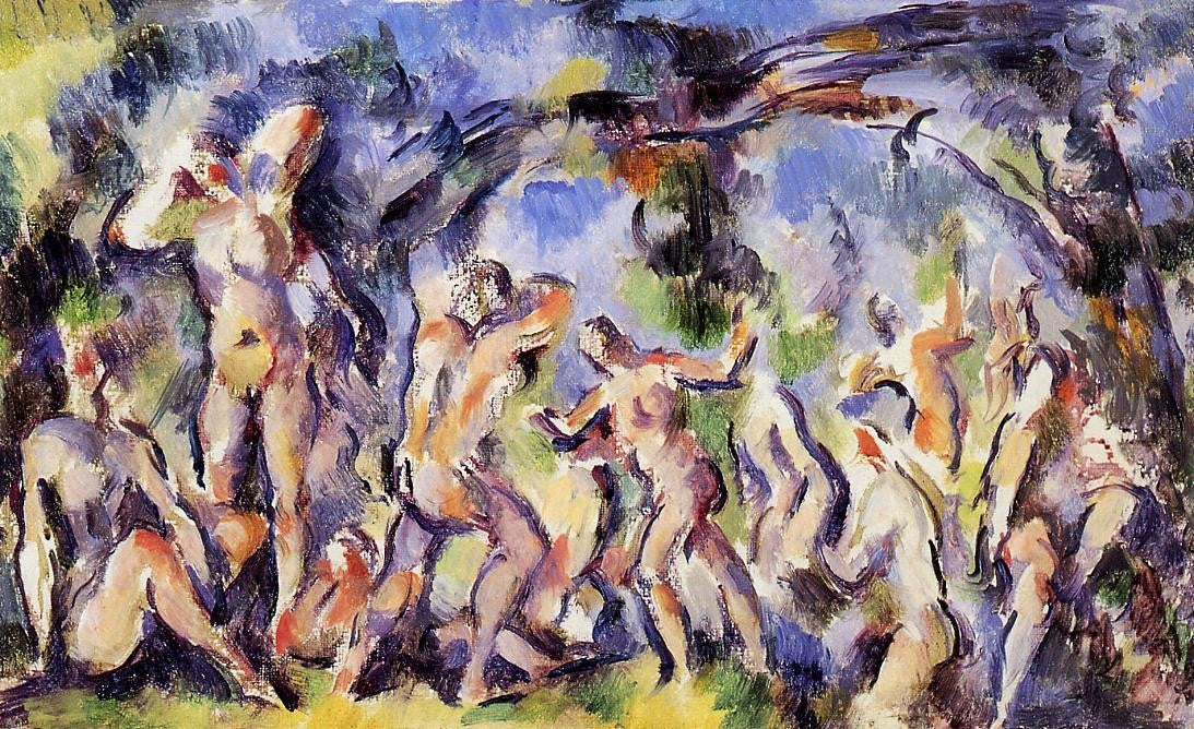 Paul Cezanne Bathers (study) - Hand Painted Oil Painting