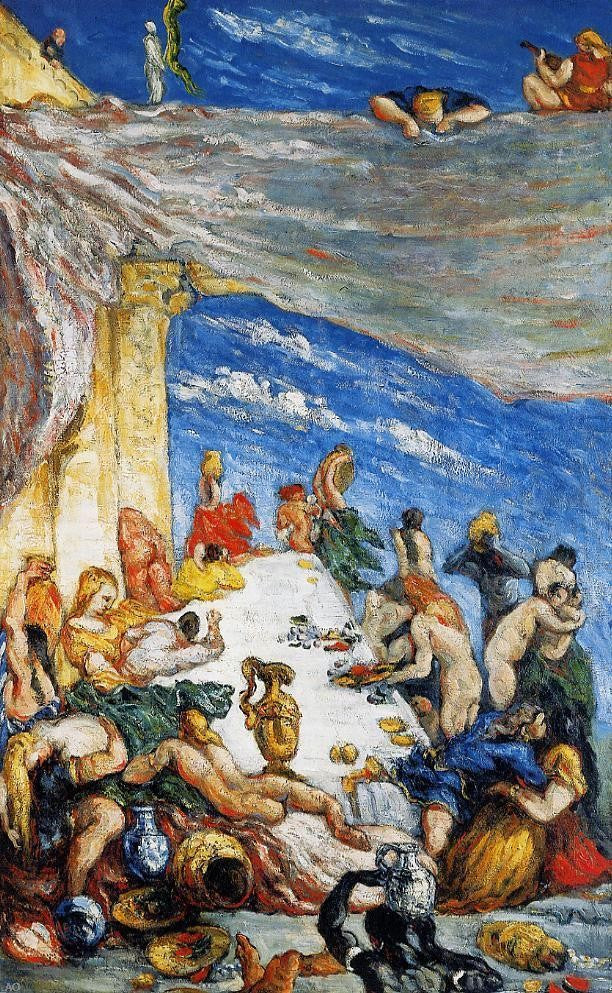 Paul Cezanne The Feast (also known as The Banquet of Nebuchadnezzar) - Hand Painted Oil Painting