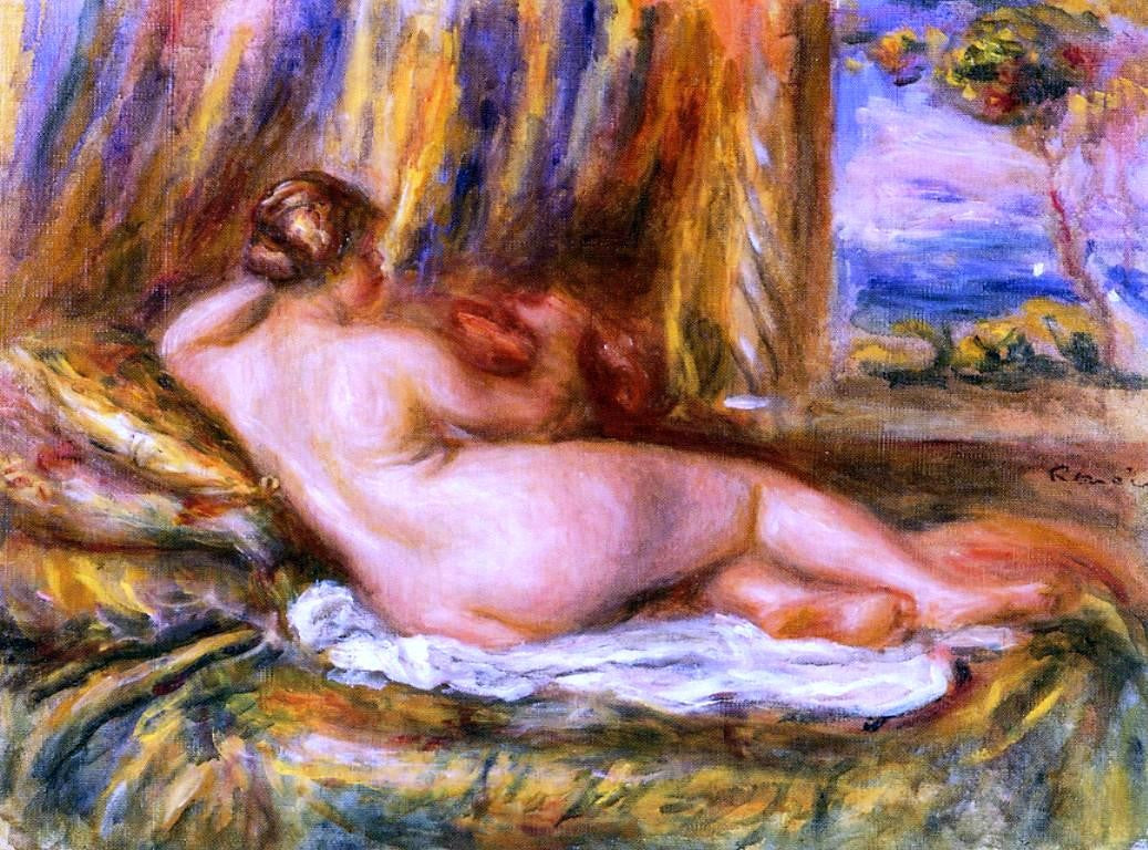 Pierre Auguste Renoir Reclining Nude - Hand Painted Oil Painting