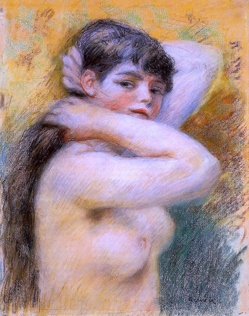 Pierre Auguste Renoir Young Woman at Her Toilette - Hand Painted Oil Painting